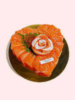 Heart Shaped Salmon Toro Cake