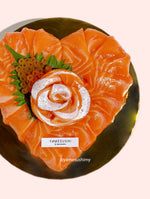 Heart Shaped Salmon Toro Cake